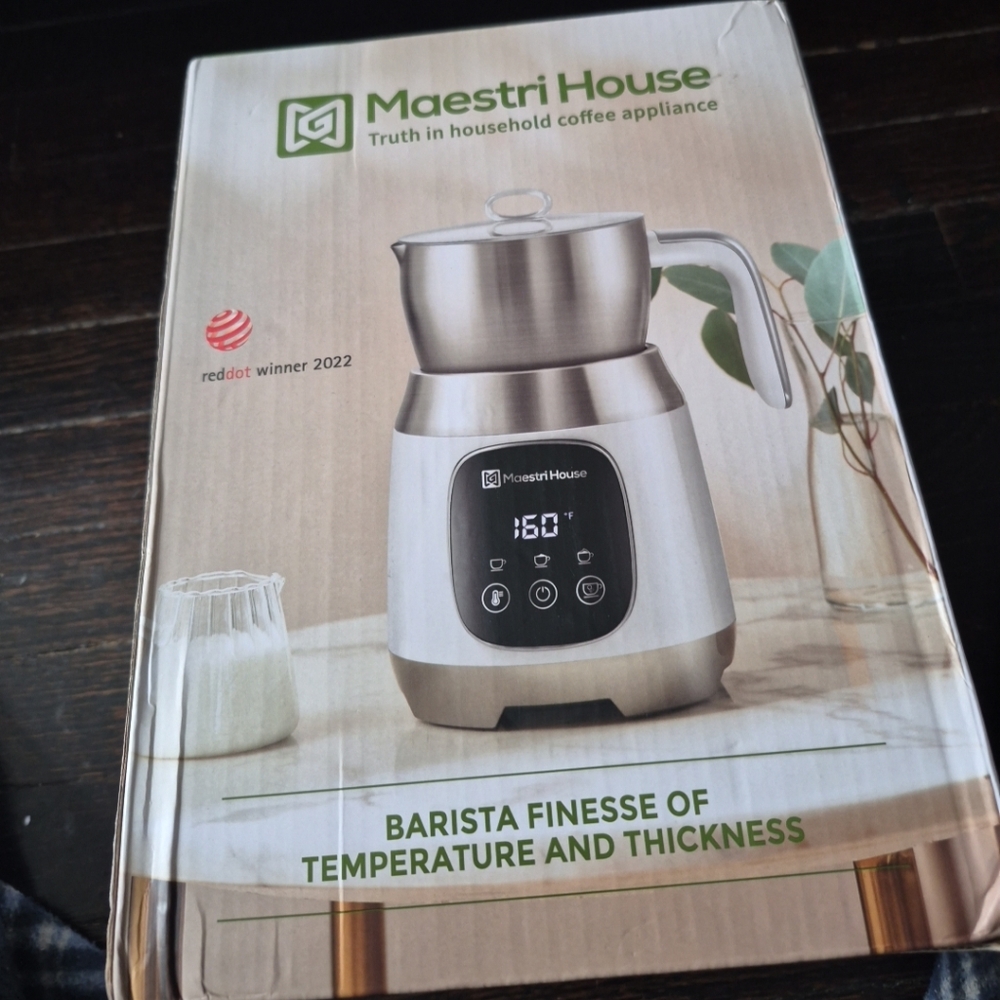 Maestri House Milk Frother 20 Oz Variable Temp and Froth Thickness Milk Frother